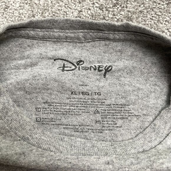 Disney Stitch Cropped Top Womens XL Gray Long Sleeve Crew Neck Cotton Casual Tee - Picture 5 of 12